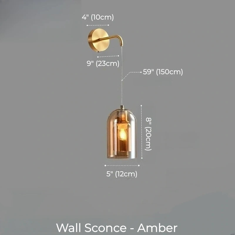 Scandinavian Dome Glass Pendant Light