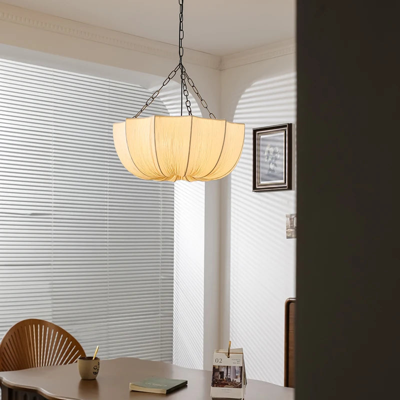 Aurelie Pleated Fabric Pendant Light
