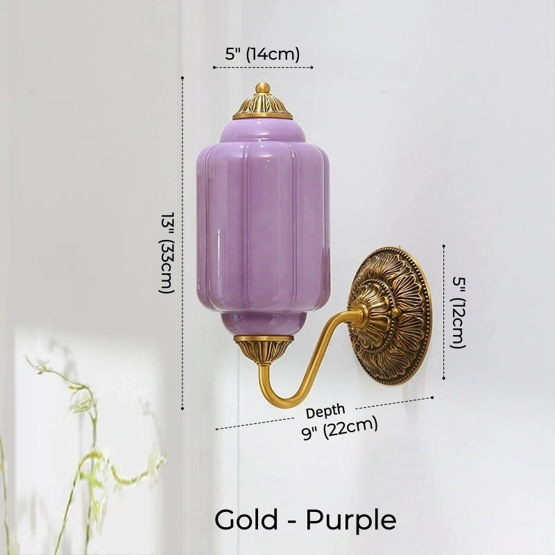 Camille Ribbed Glass Wall Sconce