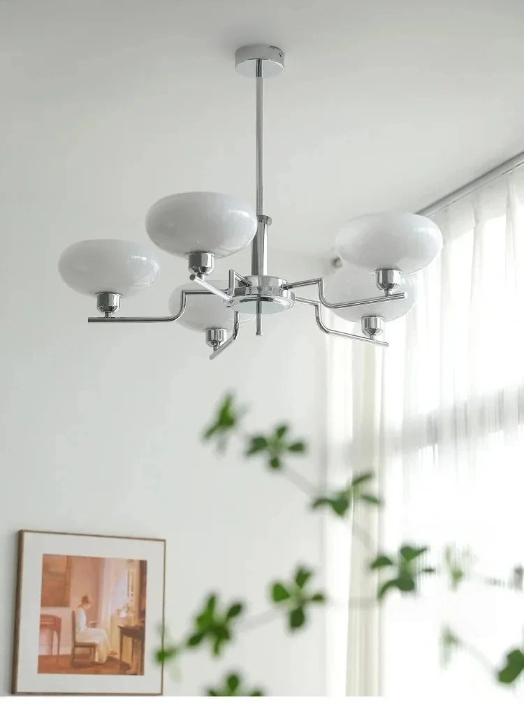 Oria Bauhaus Glass Chandelier & Wall Sconce