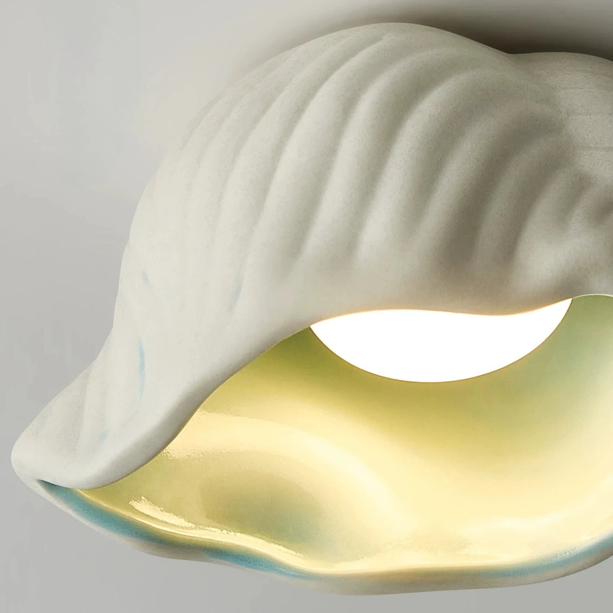 Nerissa Ceramic Conch Shell Ceiling Light