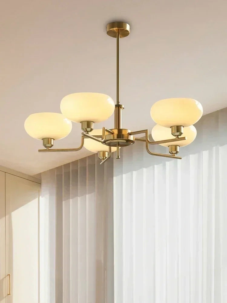 Oria Bauhaus Glass Chandelier & Wall Sconce