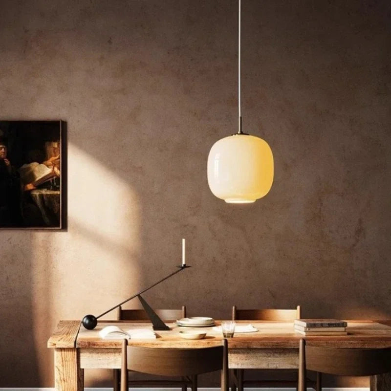 Alba Milk White Glass Pendant Light