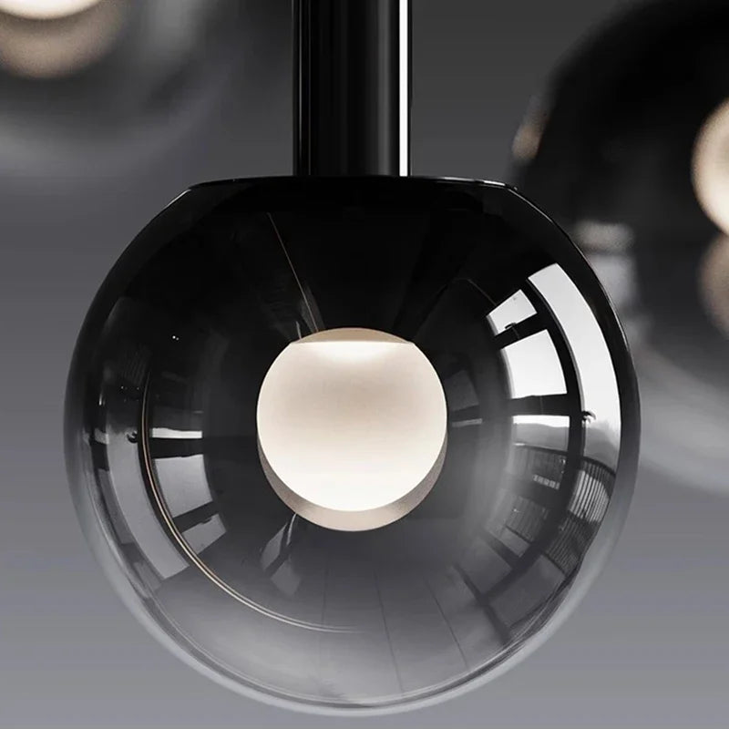 Sylvara Smoky Gray Glass Cluster Chandelier
