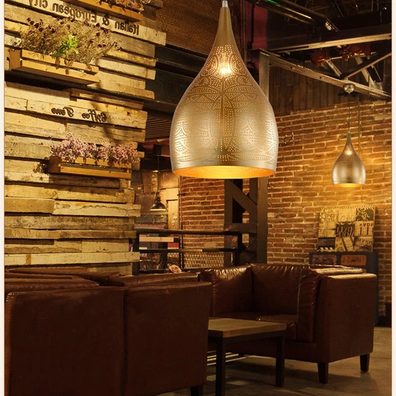 Marrakesh Perforated Metal Pendant Light