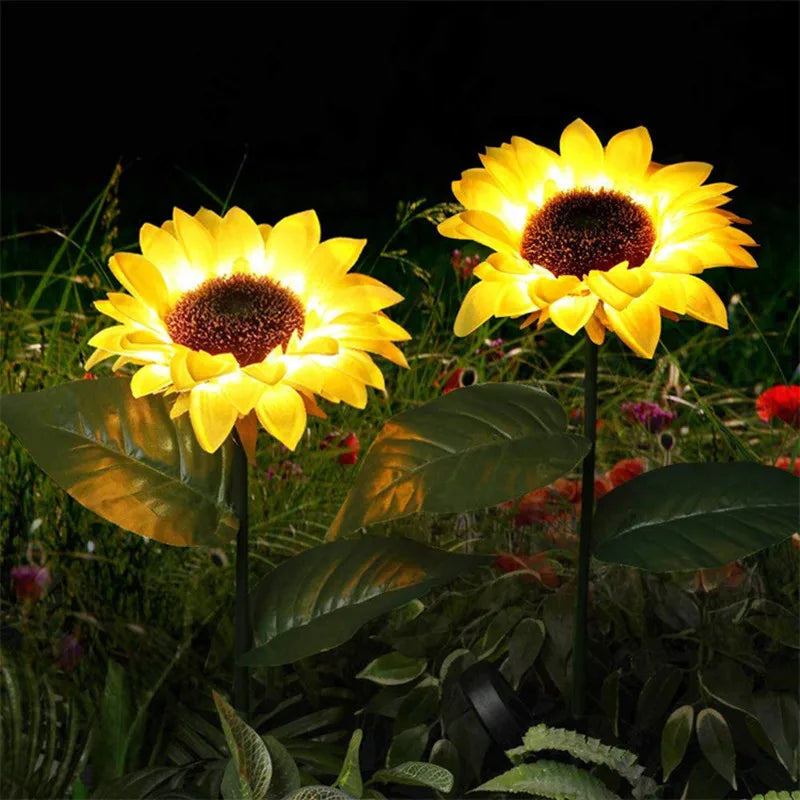 Sunflower Solar LED Flower Light