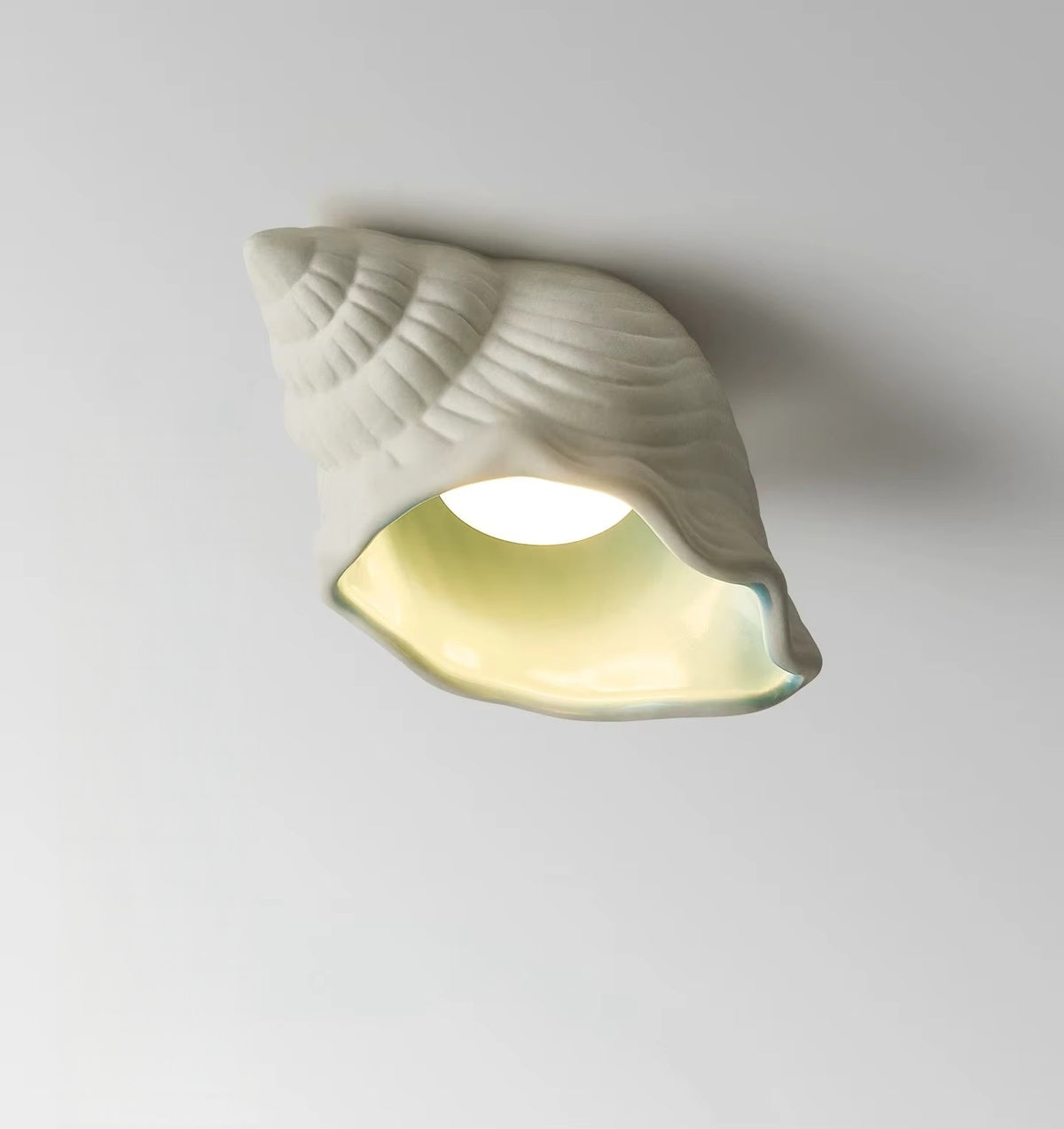 Nerissa Ceramic Conch Shell Ceiling Light
