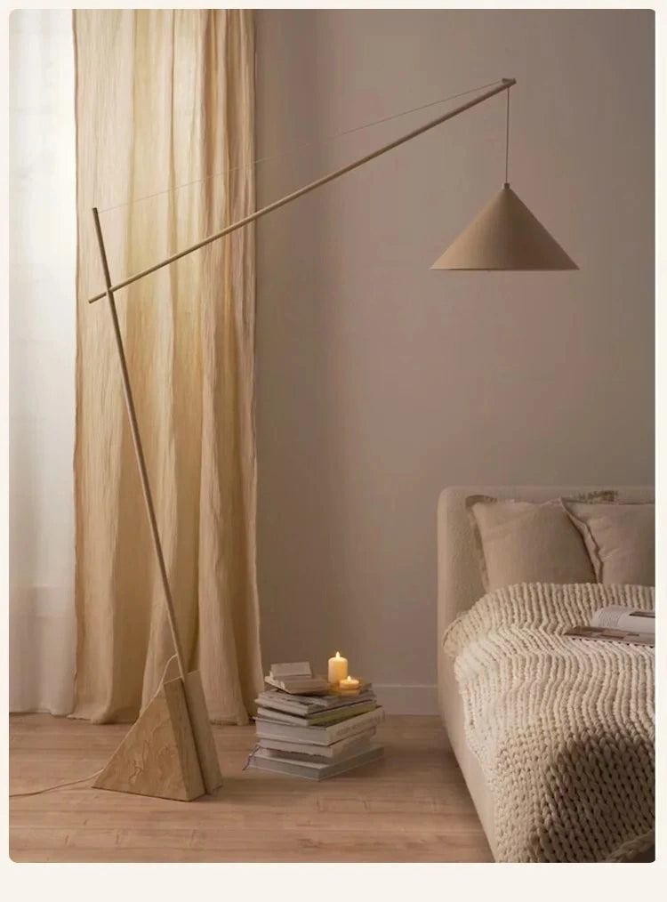 Arden Travertine Cantilever Floor Lamp