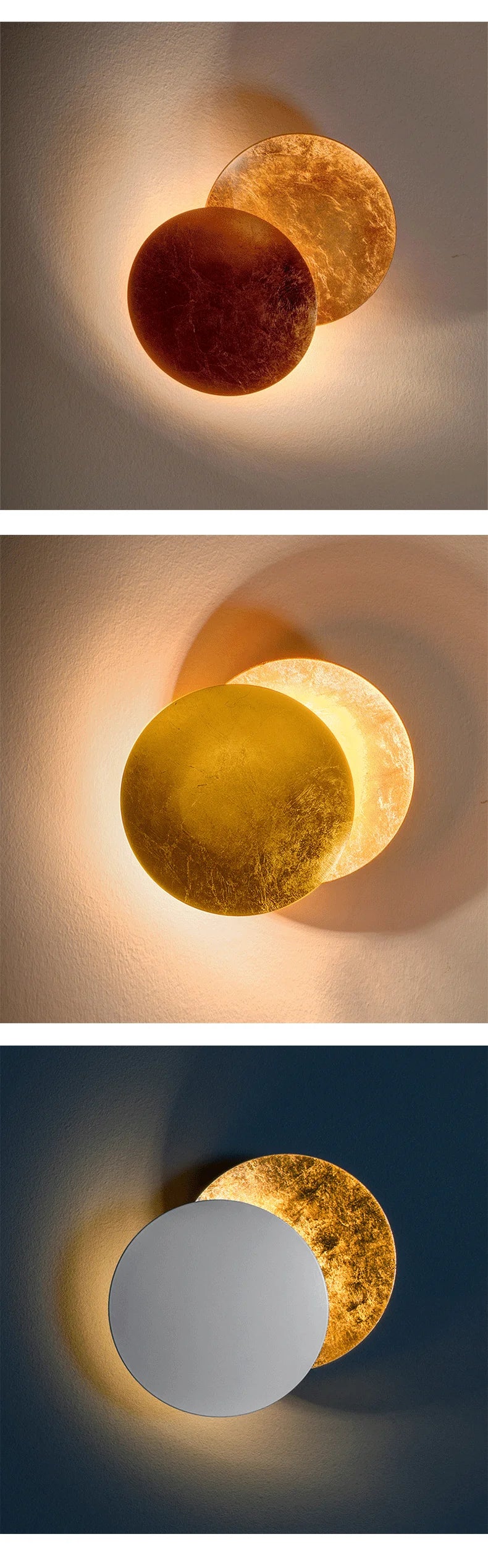 Moon Phase Metal Wall Lamp