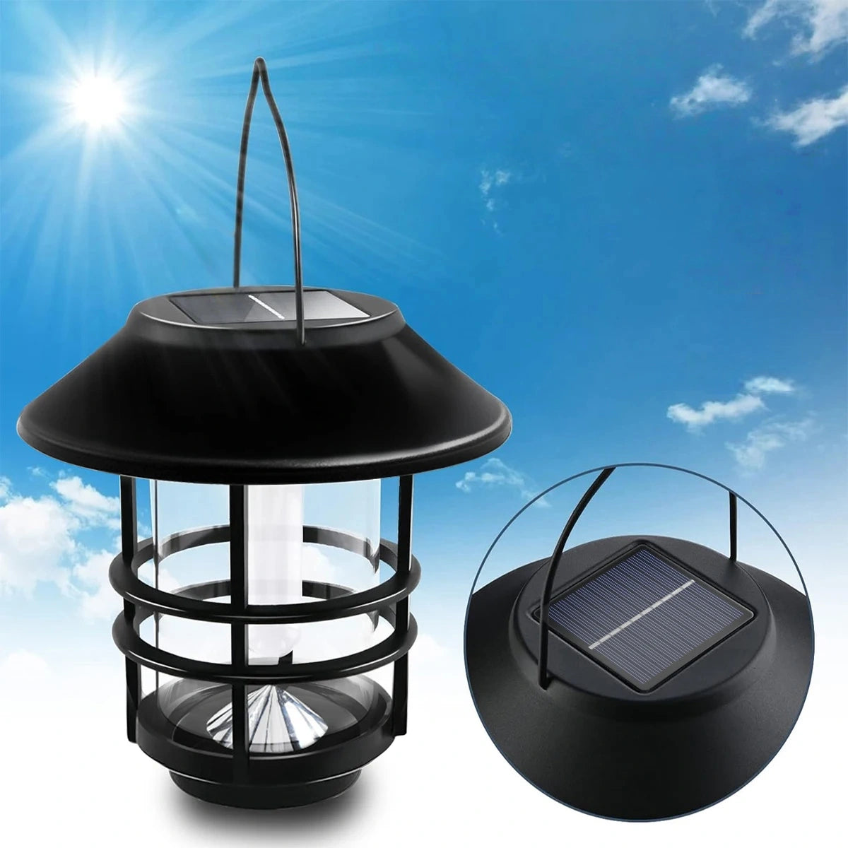 Ashford Flickering Flame Solar Wall Lantern