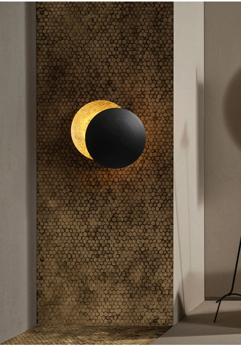 Moon Phase Metal Wall Lamp