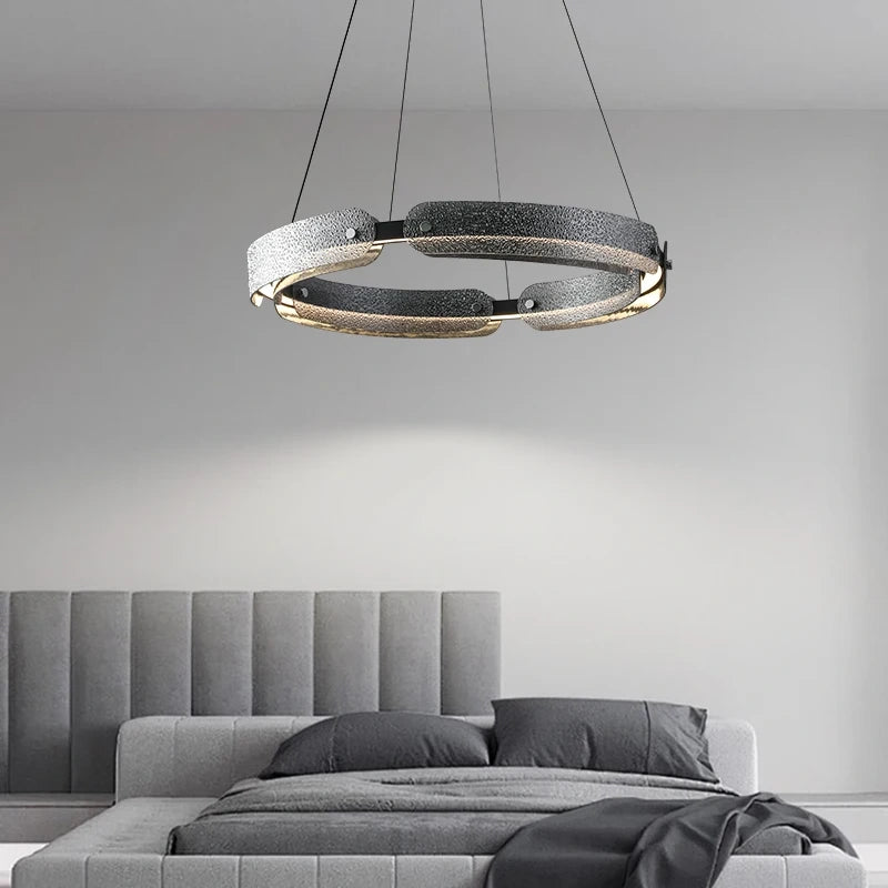 Aureon Ring LED Glass Pendant Light, Dimmable
