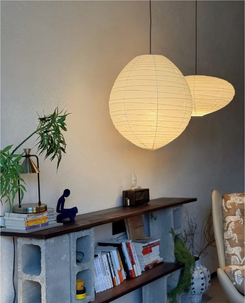 Aki Rice Paper Globe Pendant Light
