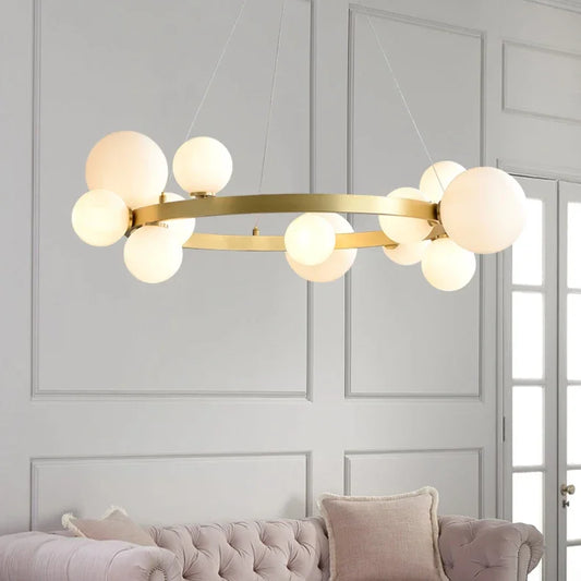 Cloud Bubble Glass Globe Chandelier