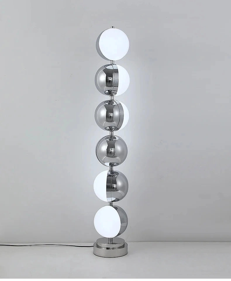 Astra Rotatable Silver Sphere Table Lamp & Floor Lamp