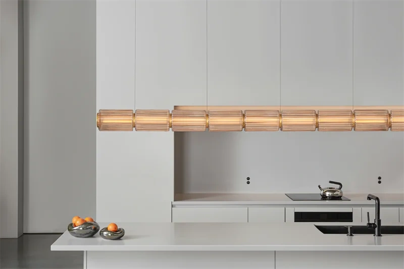 Mallory Column Glass Vertical Pendant Light