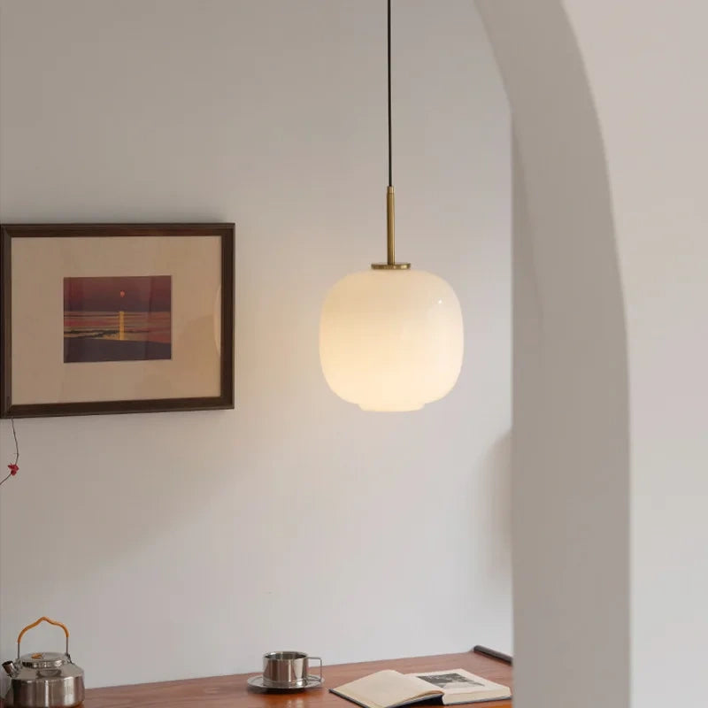 Alba Milk White Glass Pendant Light
