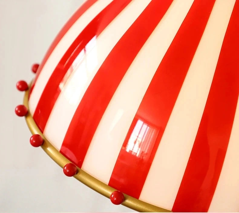 Rosetta Red Stripe Table Lamp & Pendant Light