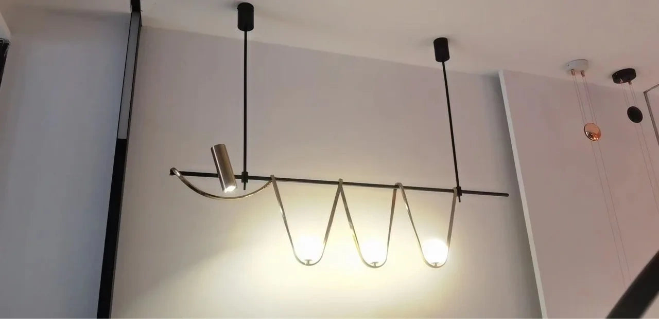 Aurelio Sculptural Wave Linear Chandelier