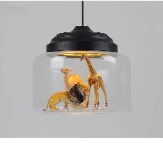 DIY Animal Display Glass Pendant Light