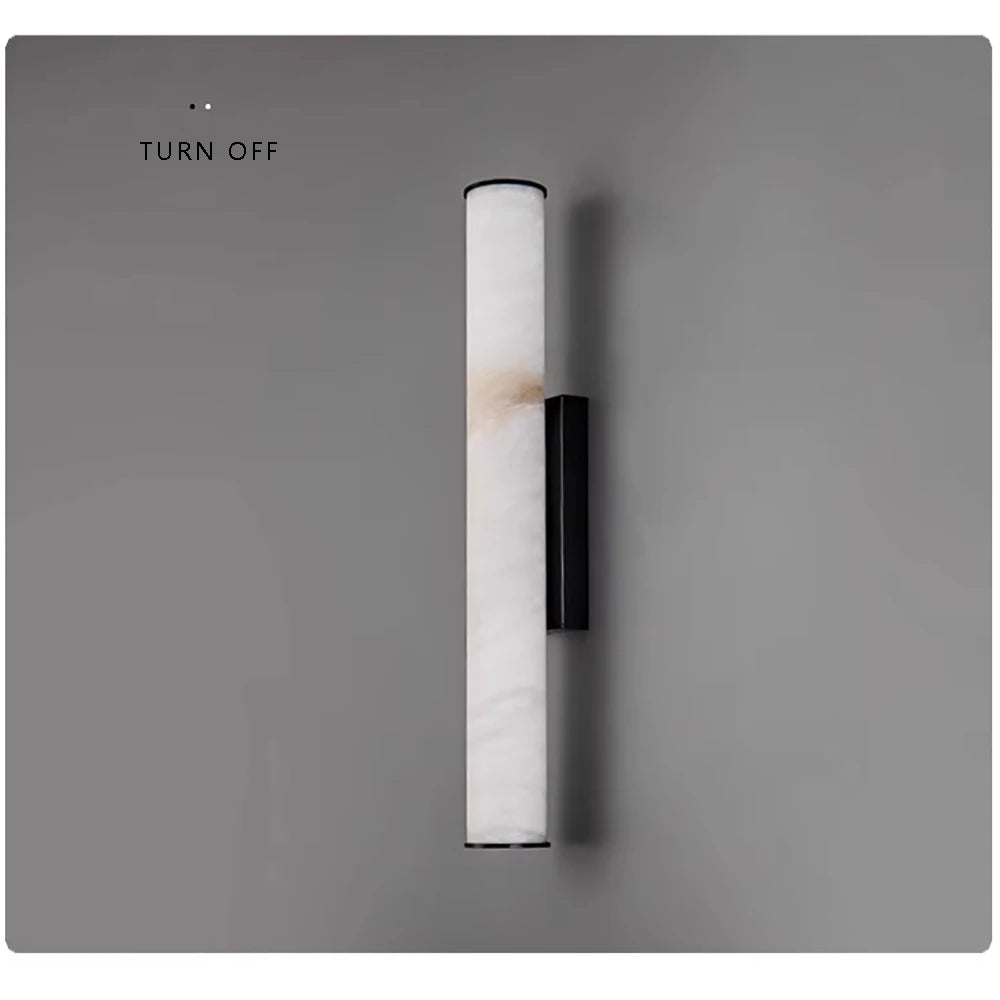 Daphne Laurel Tube Alabaster Wall Sconce
