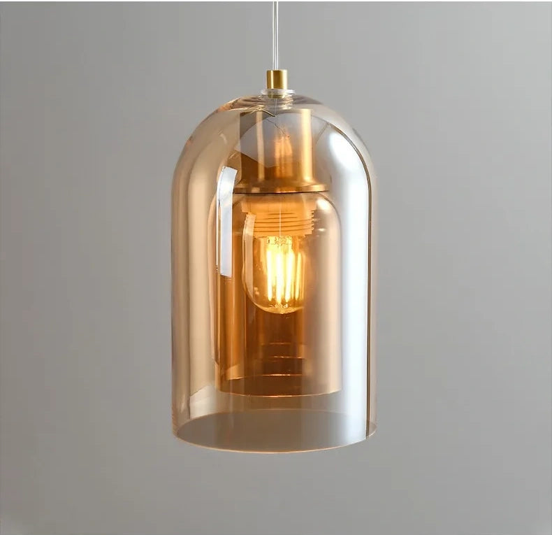 Scandinavian Dome Glass Pendant Light