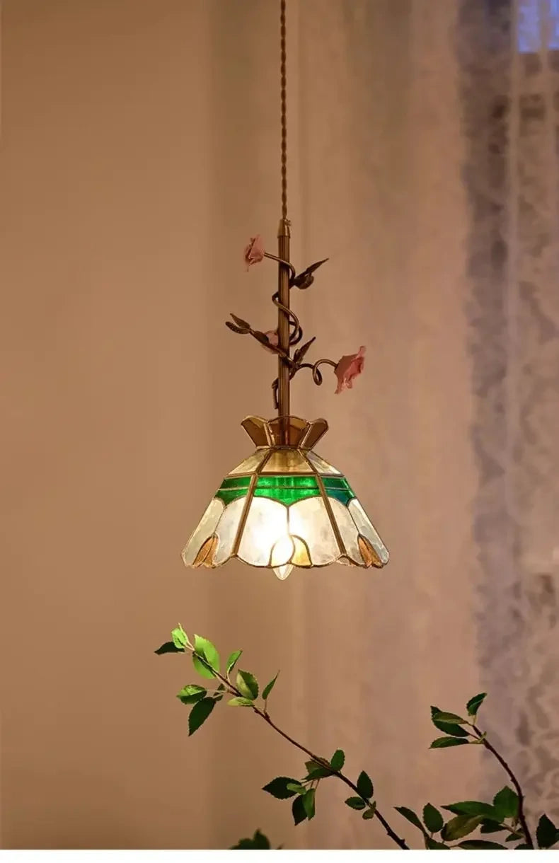 Botanical Floral Glass Pendant Light Collection