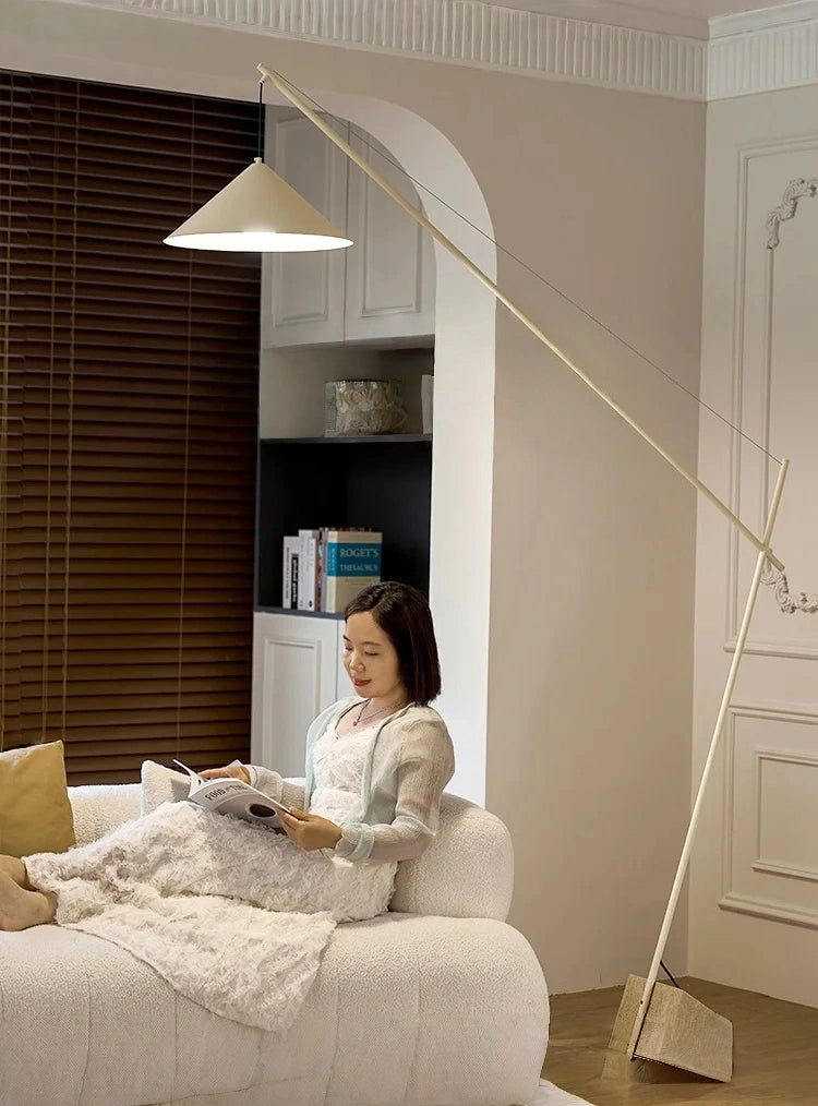Arden Travertine Cantilever Floor Lamp