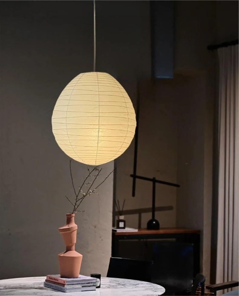 Aki Rice Paper Globe Pendant Light
