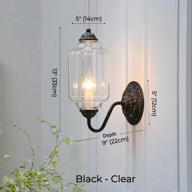 Camille Ribbed Glass Wall Sconce