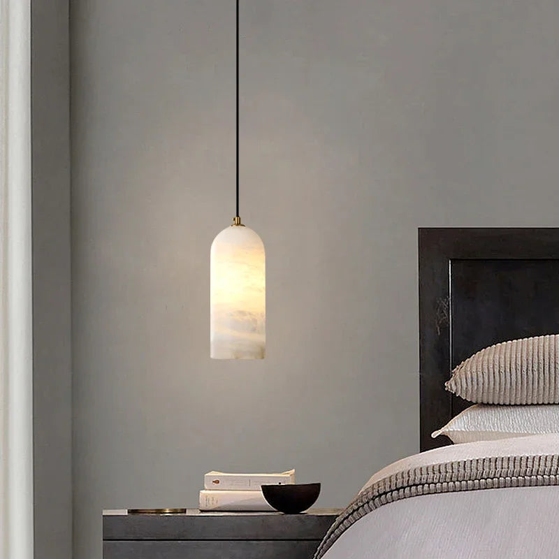 Natural Alabaster Lighting, Minimalist Alabaster Pendant Light, Soft ...