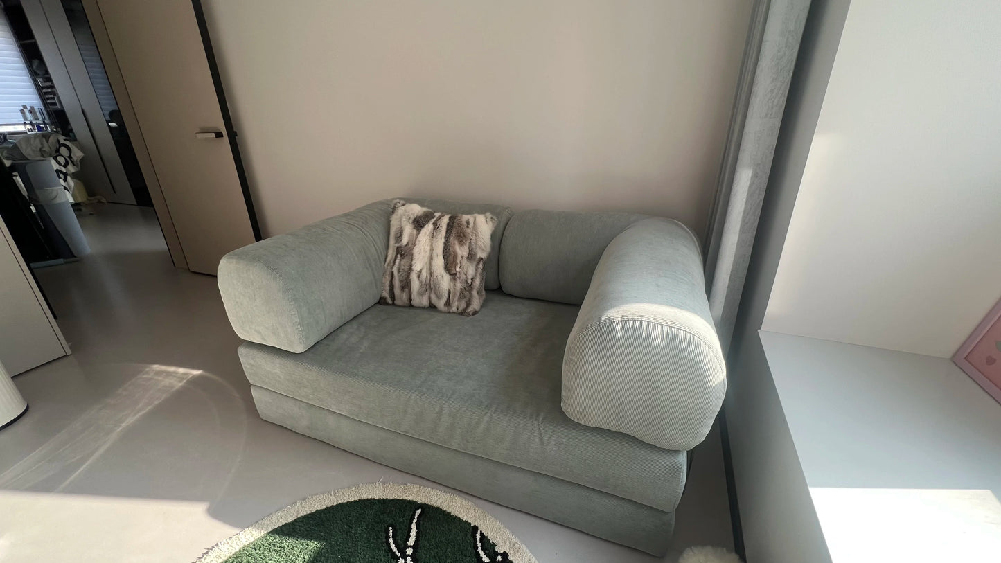 Foldable Corduroy Sofa Bed – Modern Minimalist Living Room Seating for Small Spaces