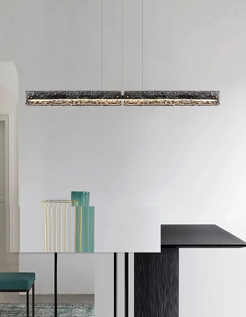 Bling Textured Glass LED Pendant Light for Dining Room