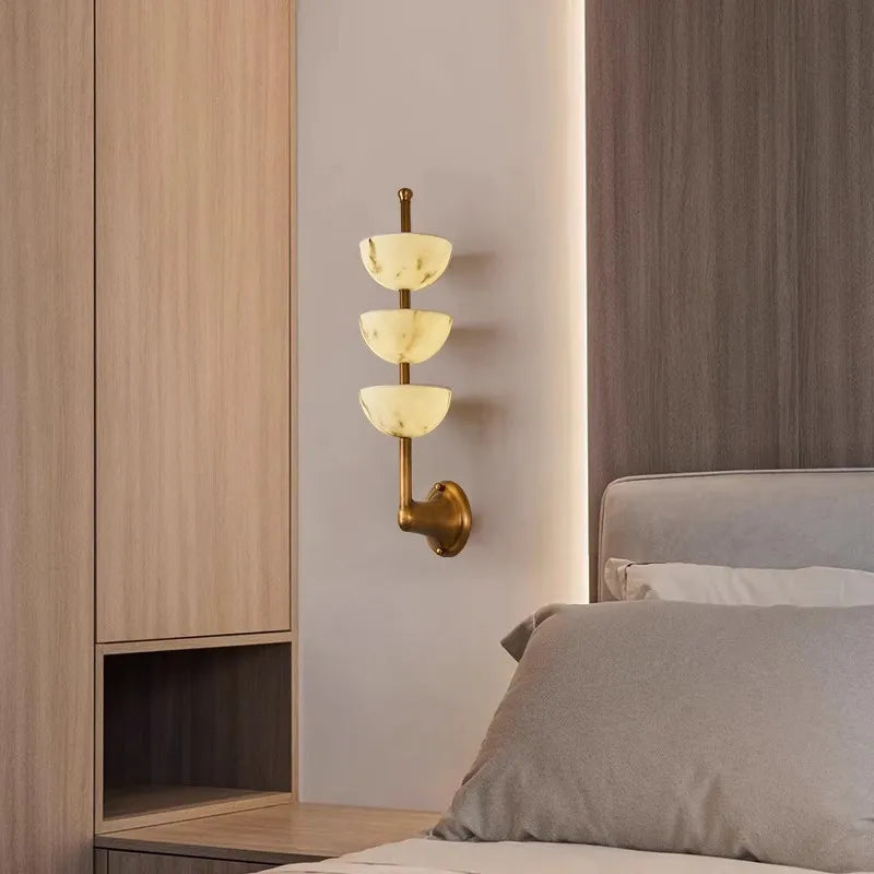Solenne Triple Alabaster Wall Sconce
