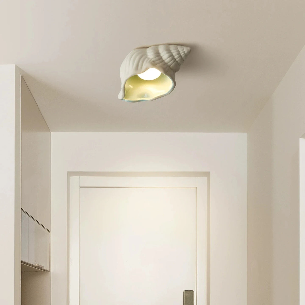 Nerissa Ceramic Conch Shell Ceiling Light