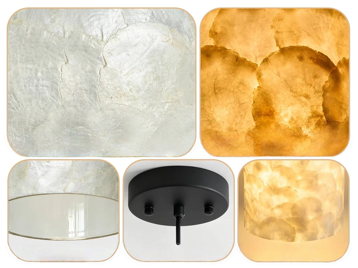 Nerina Capiz Shell Glass Dome Pendant Light