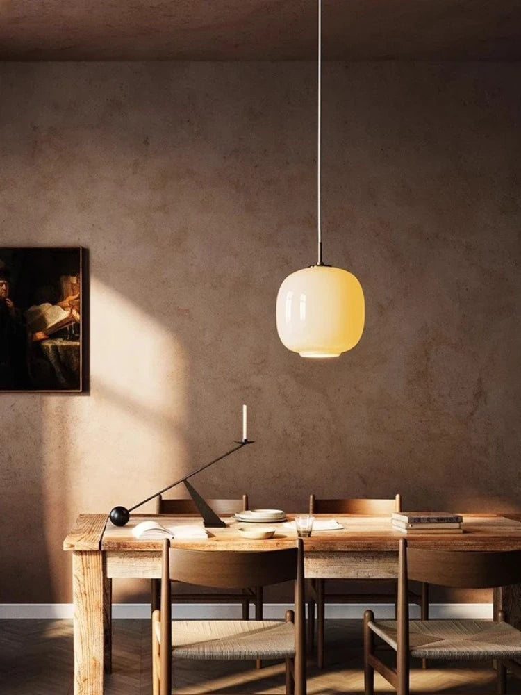 Alba Milk White Glass Pendant Light