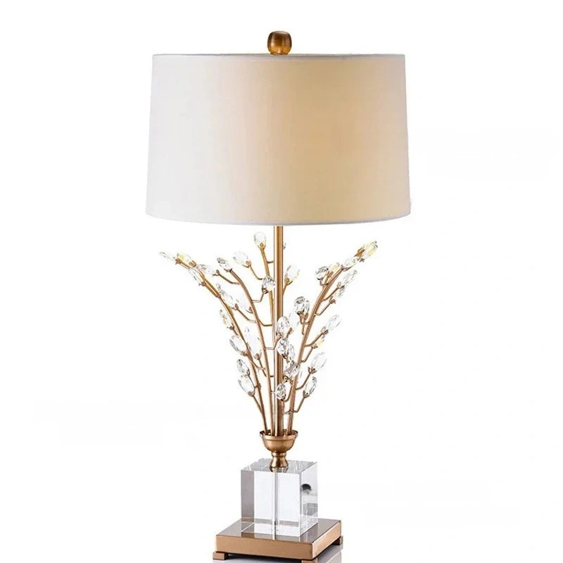 Sylvara Gold Branch Crystal Table Lamp