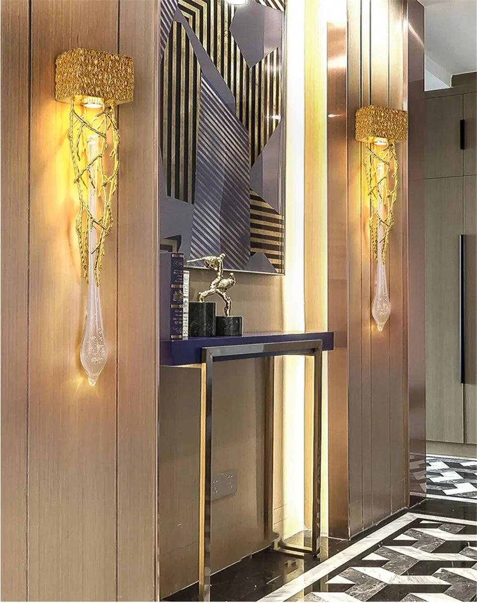 Opulent LED Wall Light with Root Patterns – GabyBerg Design