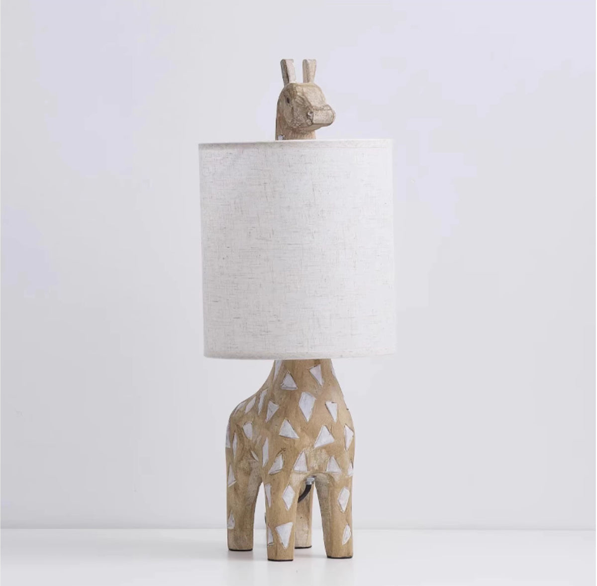 Fable Animal & Moon Wood Table Lamp