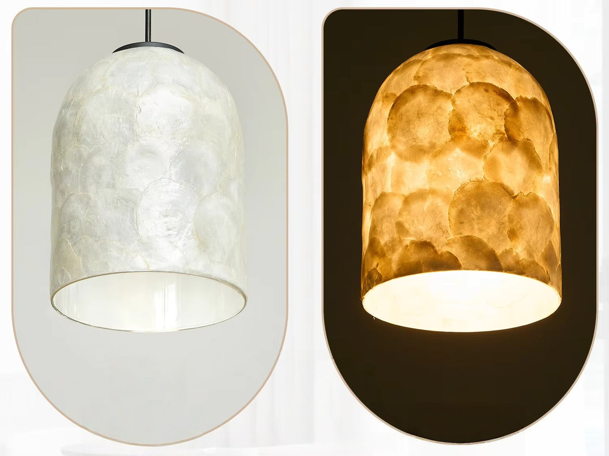 Nerina Capiz Shell Glass Dome Pendant Light