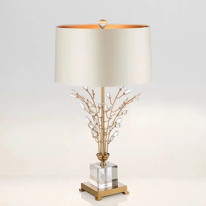 Sylvara Gold Branch Crystal Table Lamp