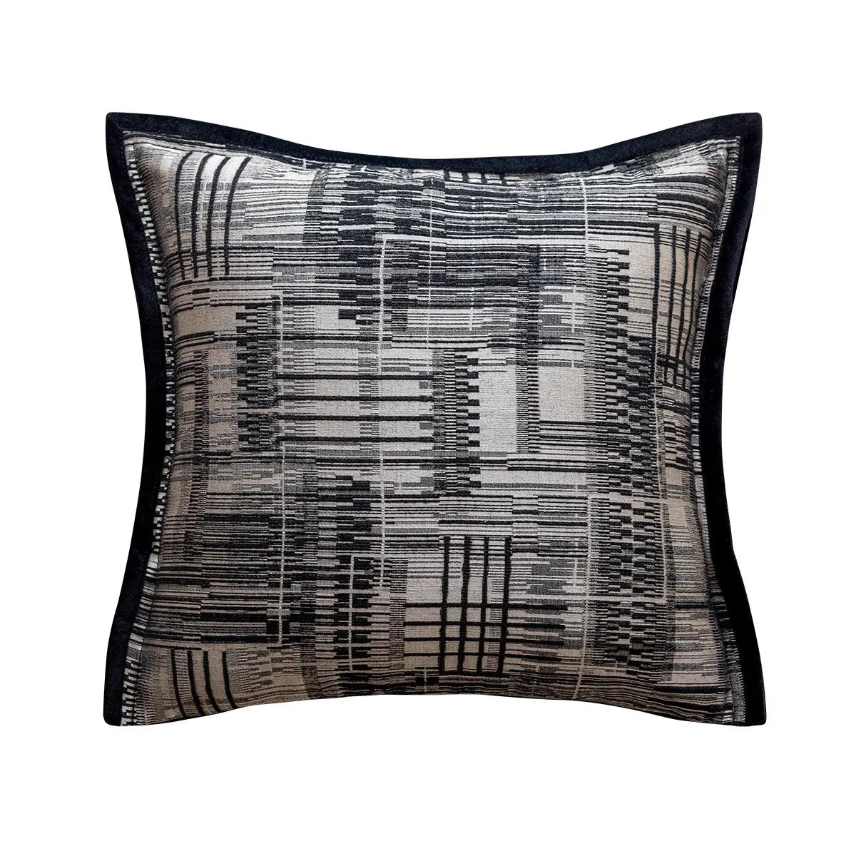 Modern Woven Faux Leather Cushion Cover