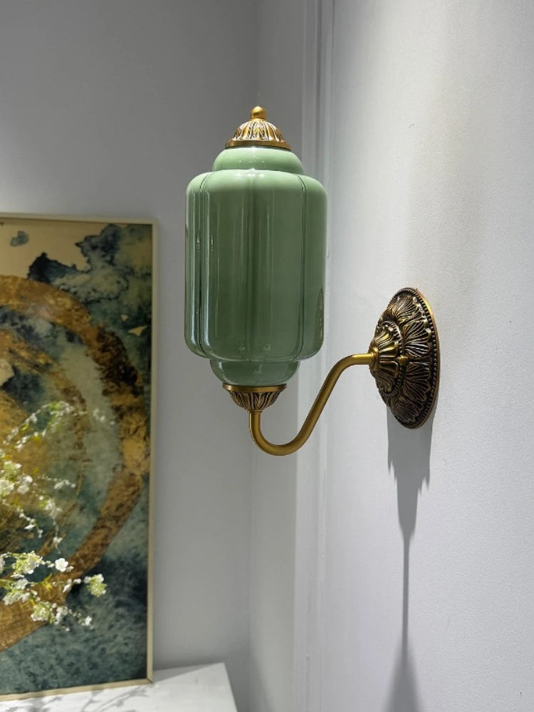 Camille Ribbed Glass Wall Sconce