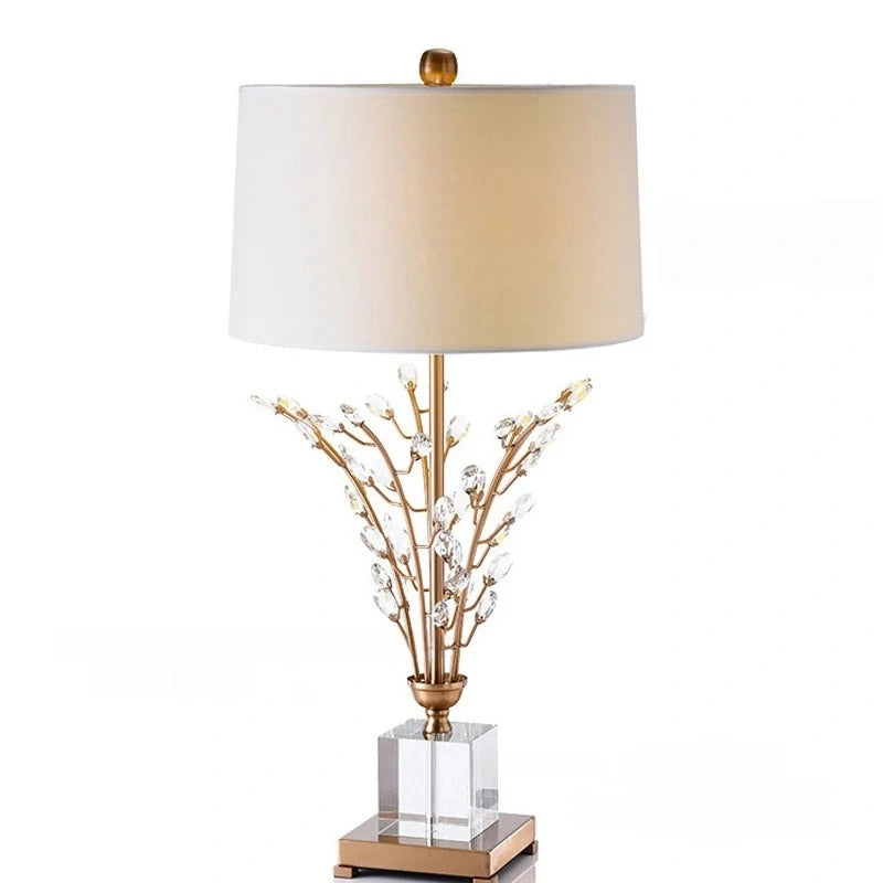 Sylvara Gold Branch Crystal Table Lamp