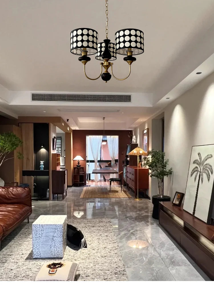 Colette Mid-Century Polka Dot Chandelier