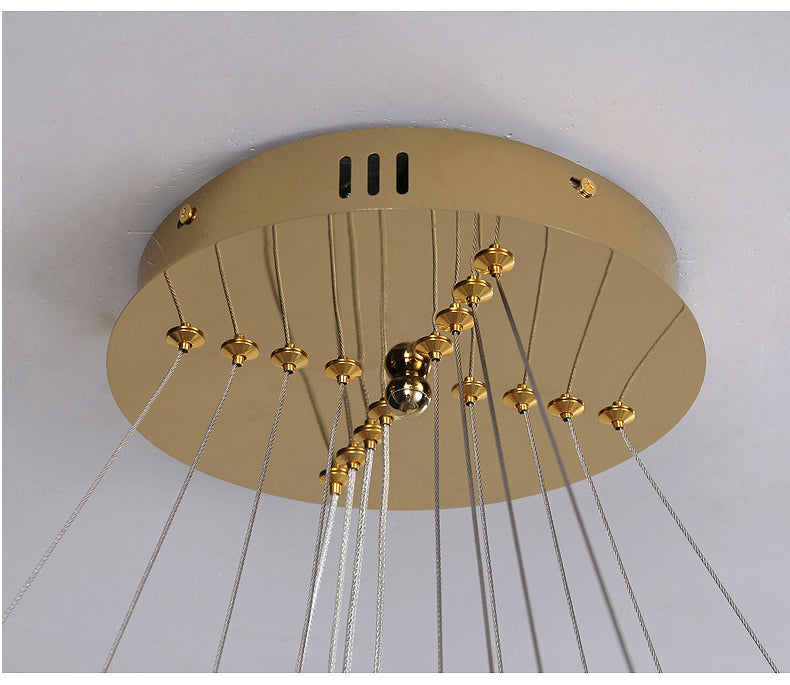 Starveil Crystal Pebbles Ring LED Chandelier