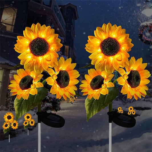 Sunflower Solar LED Flower Light