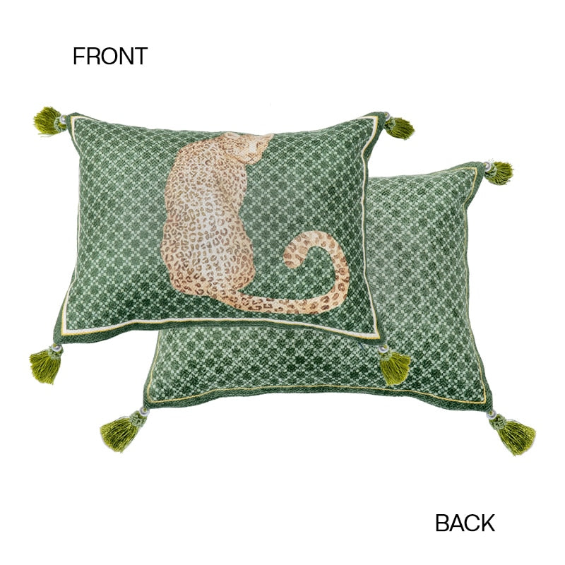 Leopard Vintage Green Pillow Case