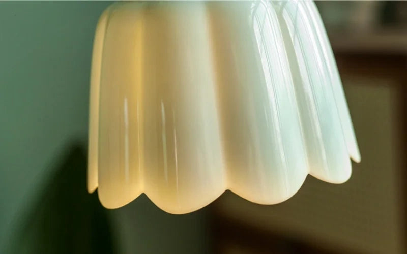 Celestine Floral Scalloped Ceramic Pendant Light